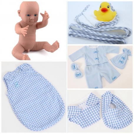 New Baby Brother Set with Early Moments Doll White Boy 