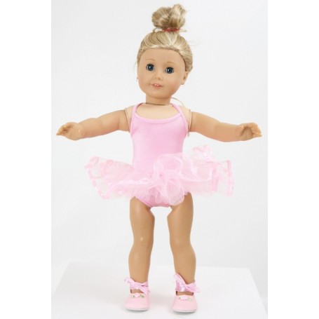 Doll Clothes For Dolls Fits 45cm Girl Baby Dolls Ballet Skirt Tutu Pink Dance 