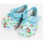Torquoise Flower Dolly Doodle Shoes