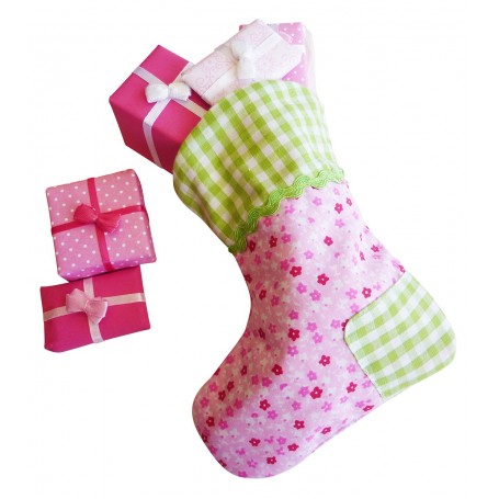 Pink /Green Christmas Stocking