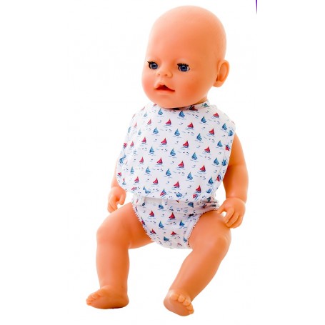 New Little Boat Design Bib and Nappy Set 