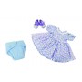 Lilac Flower dress , Shoes and Blue Nappy for Luvabella Doll