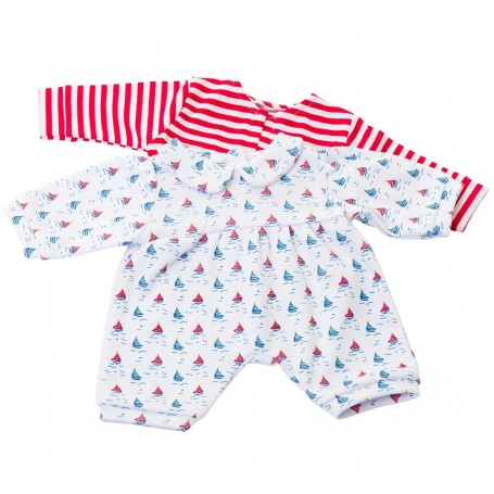 Little Boats Romper and Stripy Cardigan et for Luvabeau 