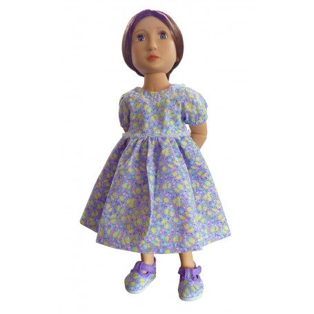 A Girl for All Time Lilac Flower Dress and Shoes Set