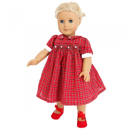Red Hand Smocked Dress