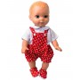 Newborn Luvabella Red Chick Dungaree Set with Matching Shoes