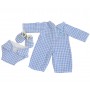 Blue Romper, Nappy and Booties Set for 12-14 inch Dolls