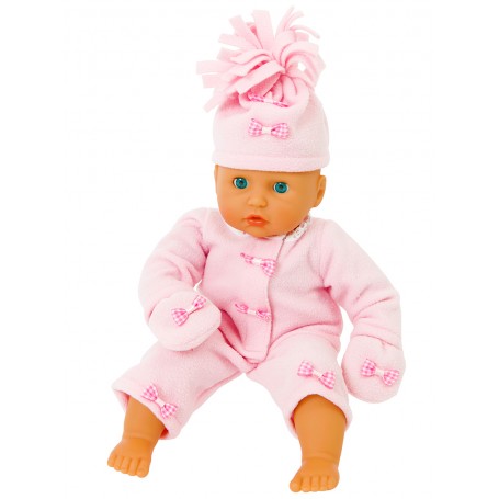 Complete  Fleece Set for 12-14 inch Dolls Pink or Blue