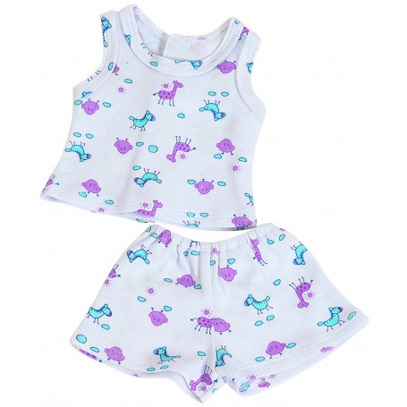 Giraffe Fabric Vest and Shorts