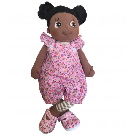 Pink Flower Sunsuit and Shoes Set for Rubens Barn Ecobuds Doll