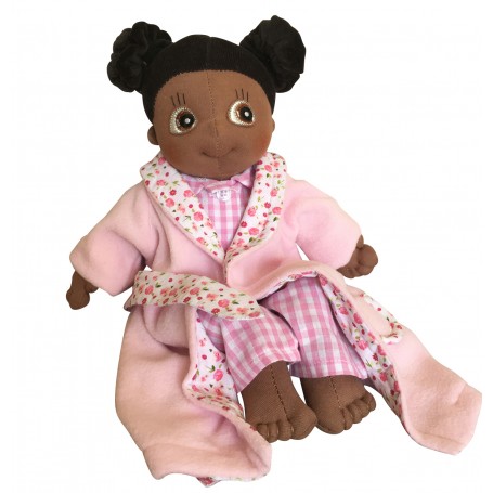 Pink Flower Dressing Gown to Fit Rubens Barn Ecobuds Doll