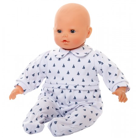 Navy Boats Babygrow