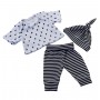 Dinkum Doll Three Piece Stripy Trouser Set