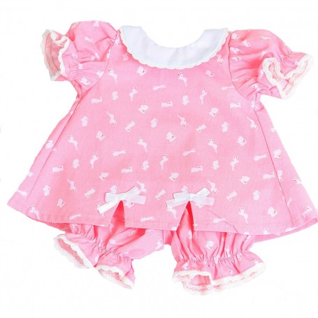 Dinkum Doll Pink Bunny Bloomer Set