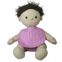 Dinkum Doll Pink Gingham Nappy and Bib Set