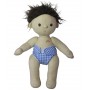 Dinkum Doll Blue Gingham Nappy and Bib Set