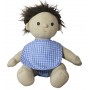 Dinkum Doll Blue Gingham Nappy and Bib Set