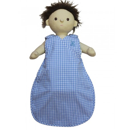 Dinkum Doll Blue Gingham Sleep Sac