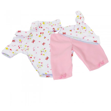 Chick Bodysuit and Hat and Pink Fleece Trouser Set