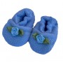 Sale Blue Fleece Rosebud Slippers Ex Small