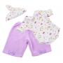 Chick Bodysuit and Hat and Lilac Fleece Trouser Set