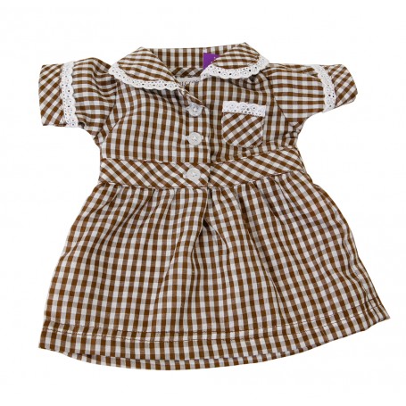 Brown Dolls School Dress