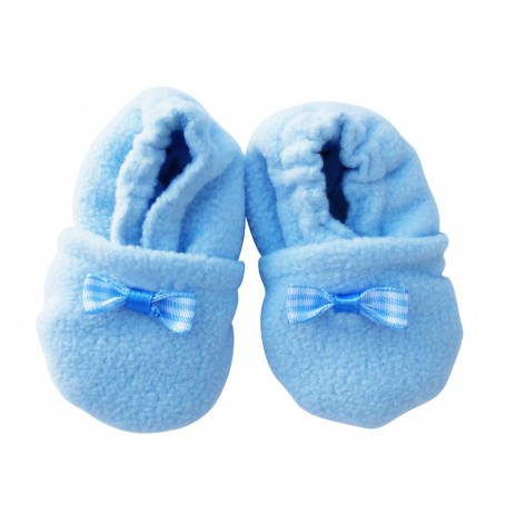 Blue Fleece Slippers