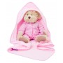 Slight Seconds Pink Fleece Blanlet with Gingham Trim
