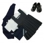 Navy Winter School Uniform Set with Shoes for Gotz Hannah