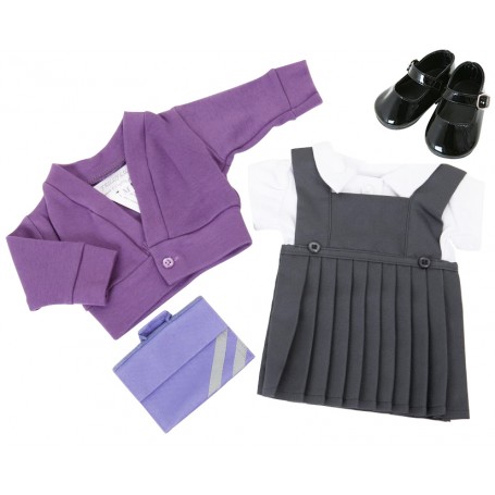 Purple Winter School Uniform with Shoes for Gotz Hannah