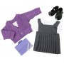 Purple Winter School Uniform with Shoes for Gotz Hannah