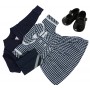 Nvay Summer School Uniform Set with Shoes for Our Generation Doll
