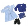 Royal Blue Summer School Uniform Set with Shoes for Gotz Hannah
