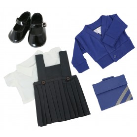 Royal Blue Winter School Uniform with Shoes for Design a Friend Doll