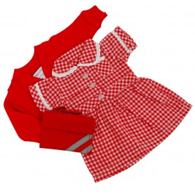 Red Summer Uniform Set for 43 cm Baby Annabell Doll