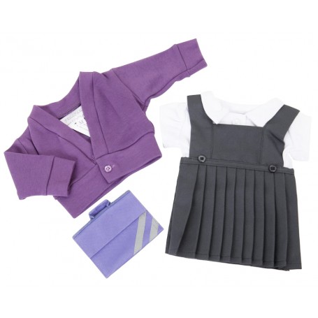 Purple Winter School Uniform Set to fit 43 cm Baby Annabell Doll