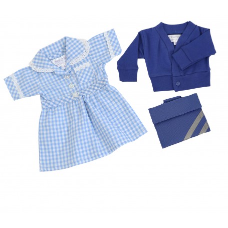 Royal Blue Summer School Uniform Set for 43cm Baby Born