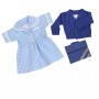 Royal Blue Summer School Uniform Set for 43cm Baby Born
