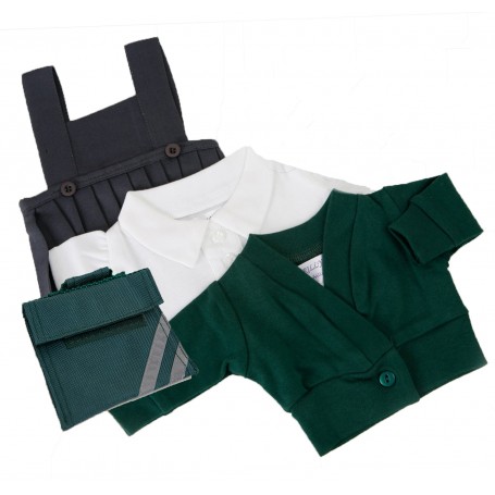 Green Winter School Uniform Set For Dinkum Doll