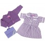 Purple Summer School Uniform Set for 38 cm Miniland Doll