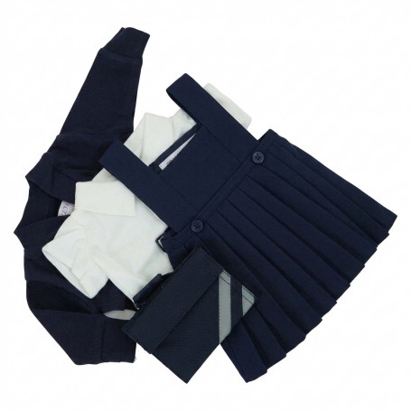 Navy Winter School Uniform for Teddy Bear 50 cm Navy Pinafore [ waist up to 37 cm]