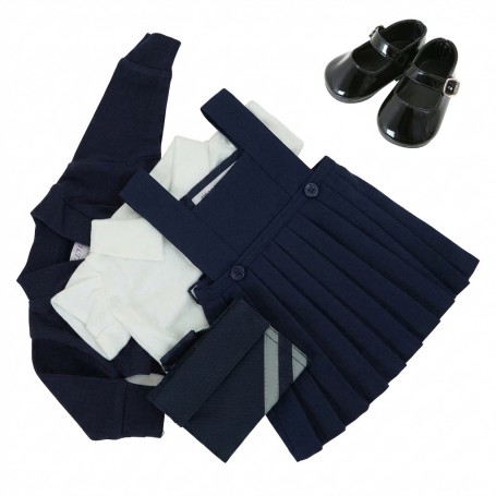 Navy Winter School Uniform Set with Shoes for Design a Friend Doll