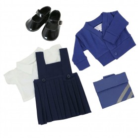 Royal Blue Winter School Uniform with Shoes for Gotz Hannah