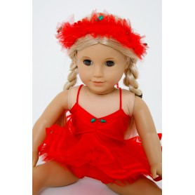 Dolls Red Christmas Tutu