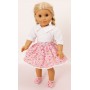 Pink Flower Dolly Doodle Shoes