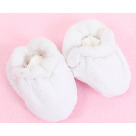 Broderie Anglaise Bootees for 12-14 inch dolls